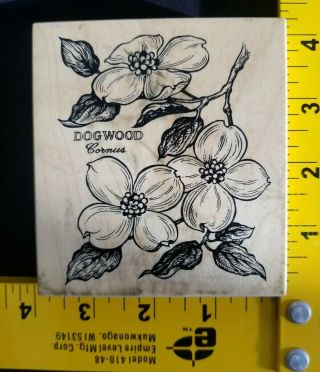 Psx Dogwood Blossom K - 1228 Rubber Stamp 1994 Floral Blossom Rare Usa