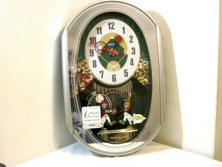 Seiko Melodies In Motion Musical Baseball Wall Clock Rare 2
