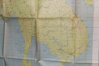 RARE WWII 1/1944 HUGE AAF Map Bengal Jolly Roger JR2 - 011 5