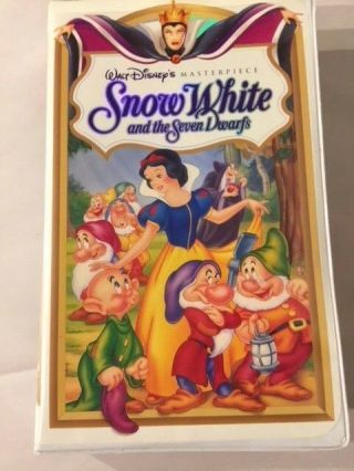 Rare Walt Disney Snow White And The Seven Dwarfs Masterpiece 1994 Vhs 1524