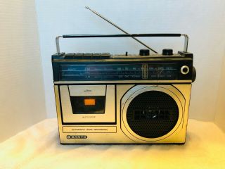 Rare Vtg Sanyo M6400 Am Fm Radio Cassette Tape Player Boombox Ghettoblaster