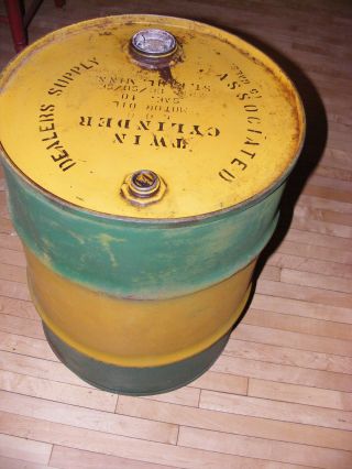 Very Rare Vintage 15 Gallon Twin Cylinder John Deere Tractor Oil Barrel