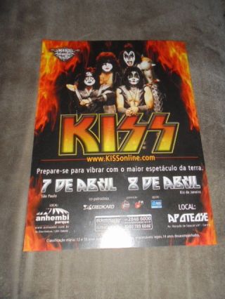 1x Kiss Brazil 35 Alive World Tour 2009 Sao Paulo & Rio De Janeiro Poster Rare