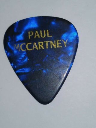 Paul Mccartney Guitar Pick One On One 2016 Tour Blue Pearl,  Rare