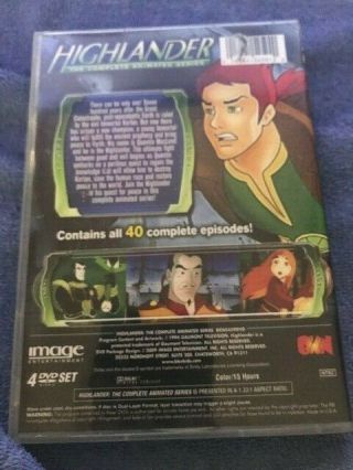 Highlander: The Complete Animated Series (DVD,  2009,  4 - Disc Set) RARE RARE RARE 3