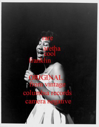 Aretha Franklin Cool Classy Rare Iconic From Vintage Camera Negative