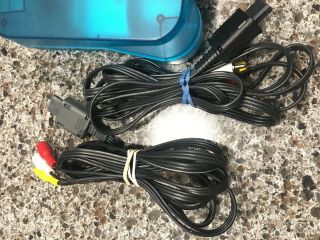 RARE Funtastic Ice Blue Nintendo 64 N64 Bundle Cables,  Controller,  Expansion Pak 4