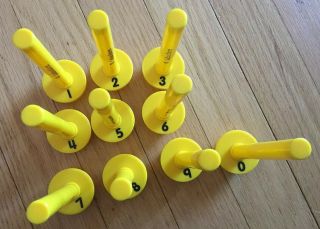 Rare Lakeshore Yellow Number Dough Stampers Play Educational Developmental