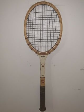 Vintage Wilson Jack Kramer Autograph Wood Tennis Racquet 4 1/2 Rare