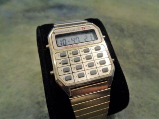 Vintage Rare Innovative Time Calculator Digital Quartz Watch Light Great 2