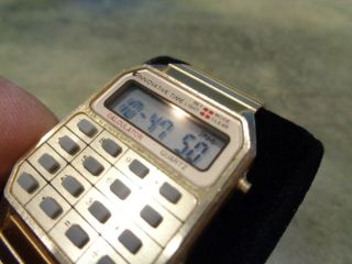 Vintage Rare Innovative Time Calculator Digital Quartz Watch Light Great 5