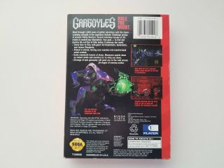 Gargoyles (Sega Genesis,  1995) 100 Complete CIB w/ RARE POSTER / 3
