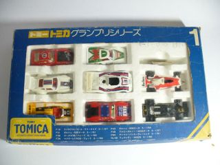 Tomy Tomica Pocket Cars Grand Prix Series 1st 8 Cars Set Very Rare Made In Japan