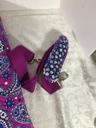 Vera Bradley Boysenberry Quilted Garment Bag Outside Pocket Strap & Hook Rare 6