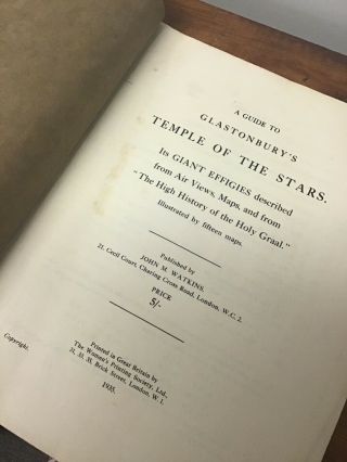 RARE 1935 PAMPHLET: A Guide To Glastonbury’s TEMPLE OF STARS,  THE HOLY GRAIL 5