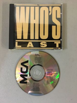 Rare The Who Who’s Last Disc 1 Cd Live Concert 1984 Mca