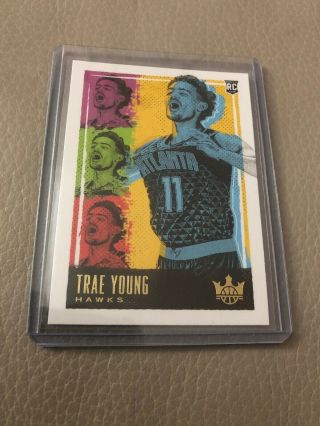 2018 - 19 Court Kings Trae Young Rookie Level 3 Iii Hawks Rc Non Auto Rare Nm