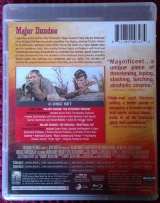 Major Dundee Limited Edition 2 - Disc Blu - ray Set OOP RARE 2013 Twilight Time 3
