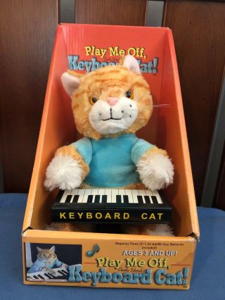 Thinkgeek Play Me Off Keyboard Cat Meme Animatrontonic Plush (rare)