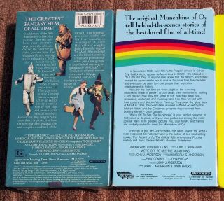 RARE 1993 VHS We ' re Off To See The Munchkins MGM Memories from The Little People 3