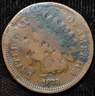 1872 Indian Head Cent,  Penny,  Fine Details,  Rare Date,  C4392