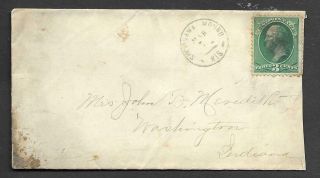 B689 Rare Wisconsin Indian Cancel; Sinsinawa Morno,  Wis 1880 
