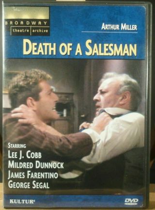 Death Of A Salesman Dvd George Segal Arthur Miller Broadway Theater Archive Rare