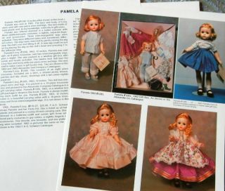 8p History Article,  Pics Rare Vtg 1960s Madame Alexander 12 " Pamela Dolls