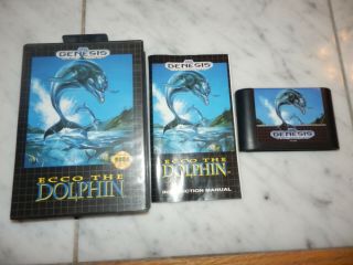 Ecco The Dolphin (sega Genesis,  1992) Complete Rare Oop