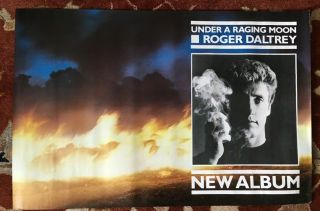 Roger Daltry Under A Raging Moon Rare Promotional Poster From 1985 The Who
