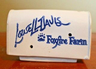 Rare Vintage Louisville Stoneware Lowell Davis Foxfire Farm Kentucky Mailbox