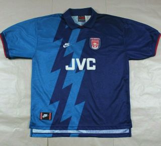 Arsenal 1995 1996 Away Shirt Rare Classic Jvc