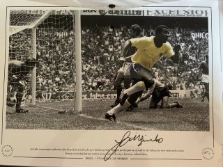 Jairzhino Brazil Colourised Signed Photo.  Ltd Edition.  Rare.  £59.  99