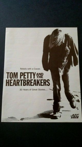 Tom Petty " Rebels With A Cause " Rare Print Promo Poster Ad