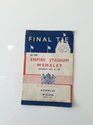 1937 Challenge Cup Final Widnes V Keighley Played At Wembley Rare Pre War Final