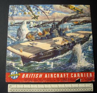 1940s Vintage Home Front Ww2 British Aircraft Carrier Card Cut - Out Kit.  Rare