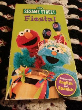 Sesame Street - Fiesta [vhs] Rare Sing - Along English And Spanish