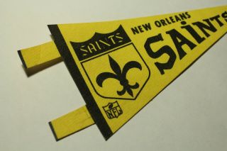 Vintage Rare 1960 ' s NFL Orleans Saints Football Mini Pennant 2 Two Bar 2