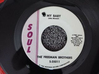 Rare Northern Soul Funk - Soul 35011 - The Freeman Brothers - My Baby - 45 -