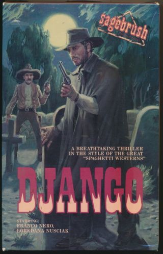 Django Franco Nero Spaghetti Western Classic Magnum Video Big Box Vhs Rare