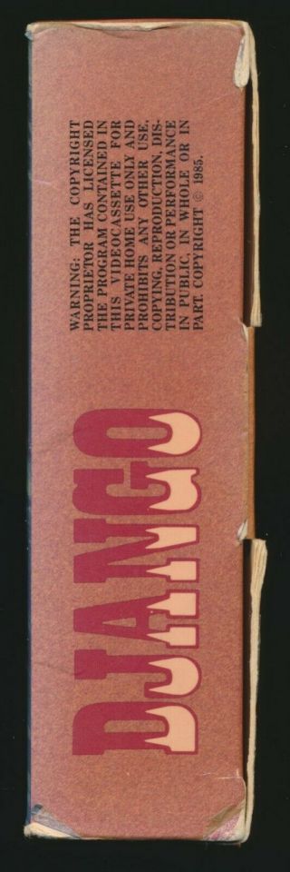 Django Franco Nero Spaghetti Western Classic Magnum Video Big Box VHS Rare 5
