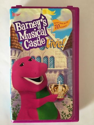 Vhs - Barney’s Musical Castle Rare Never On Tv Purple Clamshell Case Barney 70m