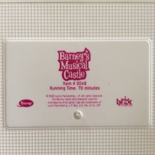VHS - Barney’s Musical Castle RARE Never On TV Purple Clamshell Case Barney 70m 4