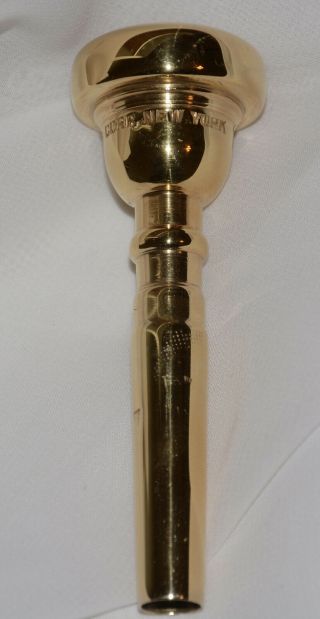 BACH YORK 10 1/2CW trumpet mouthpiece 27 throat GOLD PLATE rare small letter 2