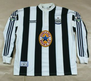 Newcastle United 1995 1996 Home Shirt Rare Long Sleeve Watson 19