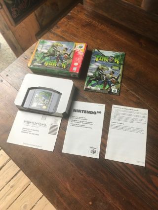 Turok: Dinosaur Hunter Nintendo 64 1997 N64 Complete Box Authentic Box Rare Vtg