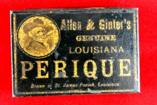 Antique Rare Perique Louisiana Tobacco Tin - Allen & Ginters Richmond,  Virginia