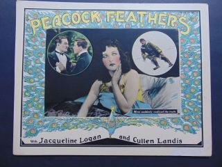 C.  1925 Rare Silent Film " Peacock Feather " Five Rare Lobby Cards