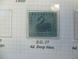 Western Australia Stamps: 4d Blue Imperf - Rare (f273) 2