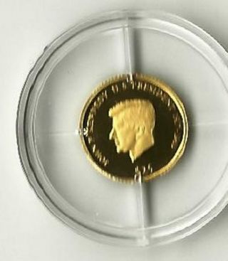 John F.  Kennedy Jfk President 2000 Liberia.  73 Grams 999 Gold $25 Coin Rare